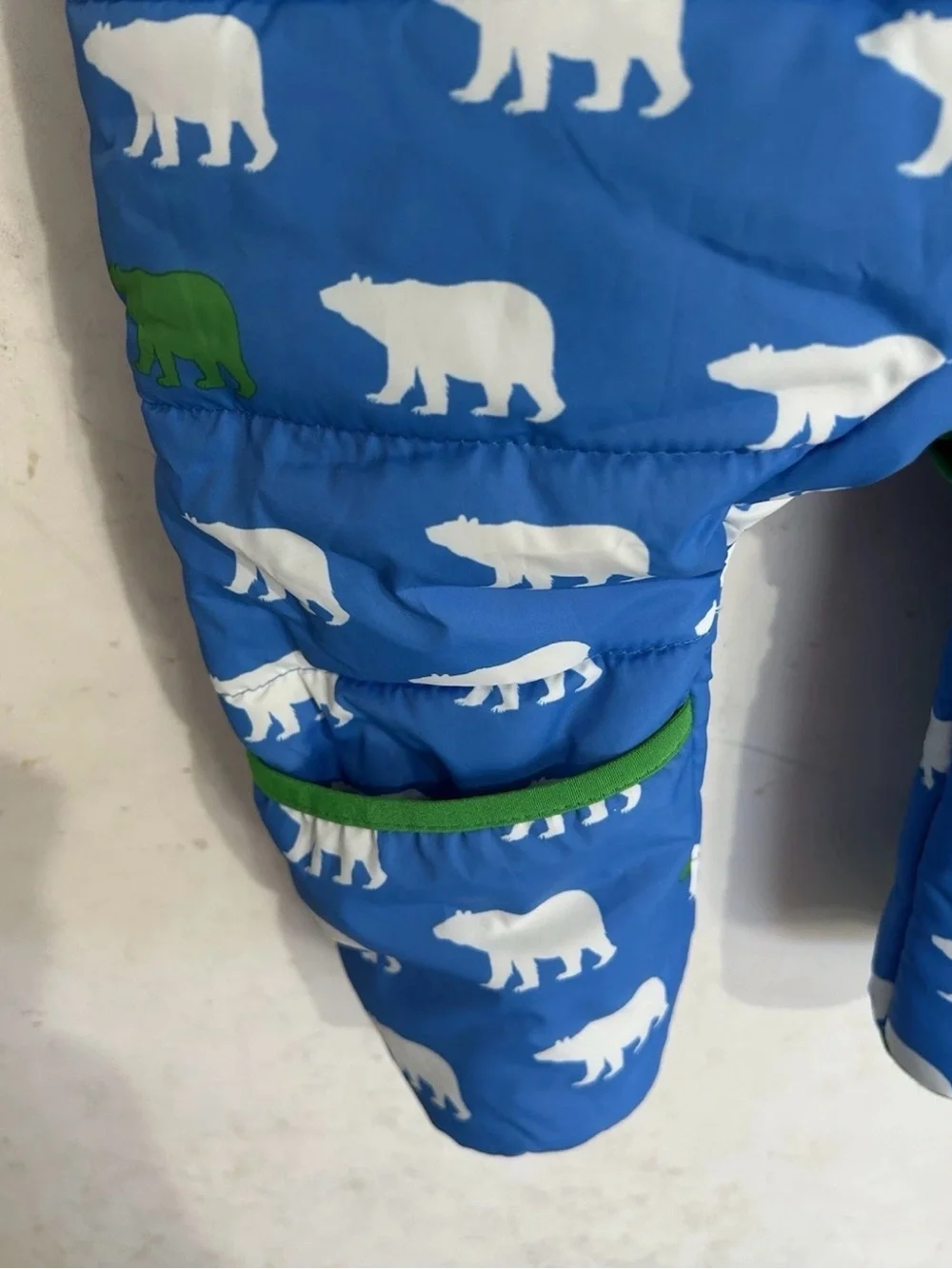 Hatley Polar Bear Blue Padded Hooded‎ Snowsuit Pram 6-9M New